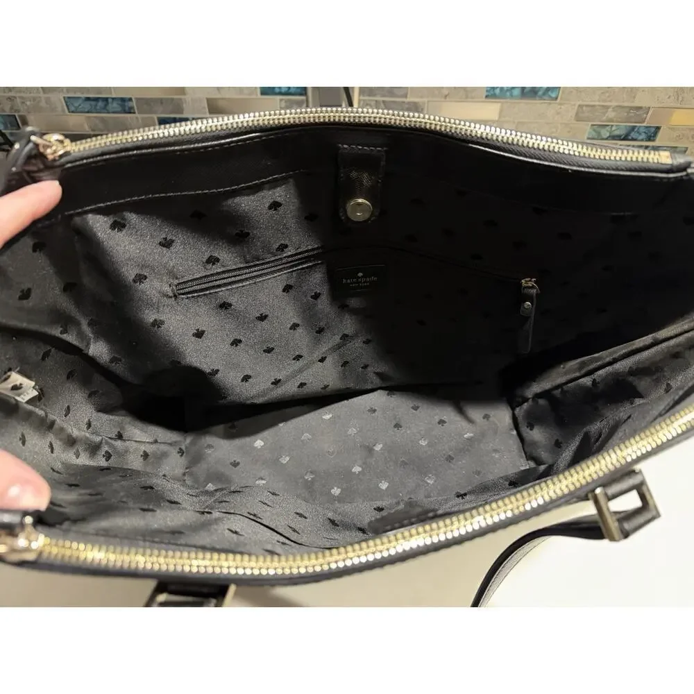 Kate Spade Newbury Lane Briar Saffiano Leather XL Tote Black Gold
